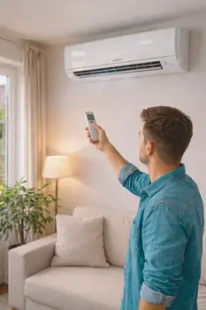 Air conditioning system used for sustainable heating as part of an integrated energy system