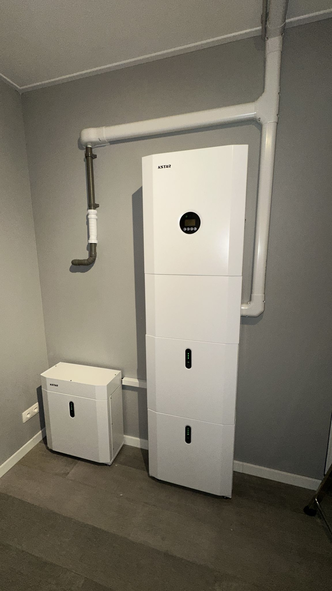 Home battery system for storing solar energy in a residential property